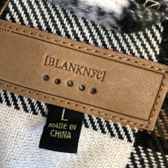 Blank‎ NYC Soft Cozy Flannel Shacket Jacket Preppy Clueless Plaid Longline - Picture 10 of 14